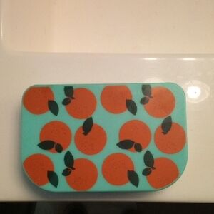Orange Patterned Rectangular Box